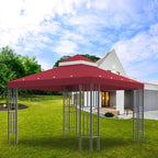 Sumfaller 10x10 FT Gazebo Replacement Canopy Top Cover | Double Tiered Canopy - Image 7