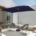 JEAREY 6.5x10 ft Rectangular Patio Umbrellas Outdoor Market Umbrella - Image 8