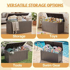 Outdoor Storage Box Waterproof, 360 Gal Gen 2 Resin Deck Box - Image 3