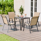 Patio Chairs Set of 4, Stackable Outdoor Dining Chairs Set - Image 2