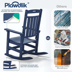 Oversized HDPE Outdoor Rocking Chair, All-Weather Resistant, Extra Large & - Image 7