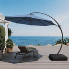 Outdoor Patio Umbrella with Base included, 11 FT Deluxe Curvy Cantilever - Image 8