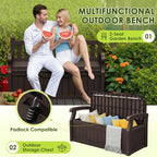 Greesum 80 Gallon Heavy-Duty Outdoor Storage Bench - Image 6