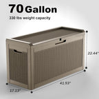 70 Gal Waterproof Outdoor Storage Box UV Resistant Deck Box | Storage bench - Image 5