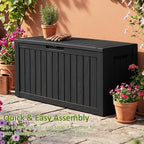 ROJIK 95 Gallon Outdoor Storage Box Waterproof, Weatherproof Deck Boxes Outdoor - Image 5