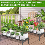 1 Tier Metal Plant Stand Indoor Outdoor, Potted Multiple Flower Pot Holder Rack - Image 4