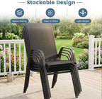 DIFY Patio Chairs Set of 2, Stackable Outdoor Dining Chairs Set - Image 5