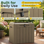 Flamaker Deck Box 31 Gallon Waterproof Resin Small Storage Box - Image 7