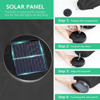 JEAREY 9' Patio Umbrella with Solar Lights, LED Umbrella, Jet Black | Outdoor - Image 3