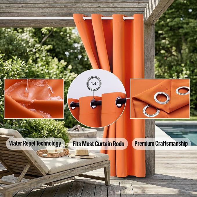 Waterproof Outdoor Curtain W84 x L120 - Image 5