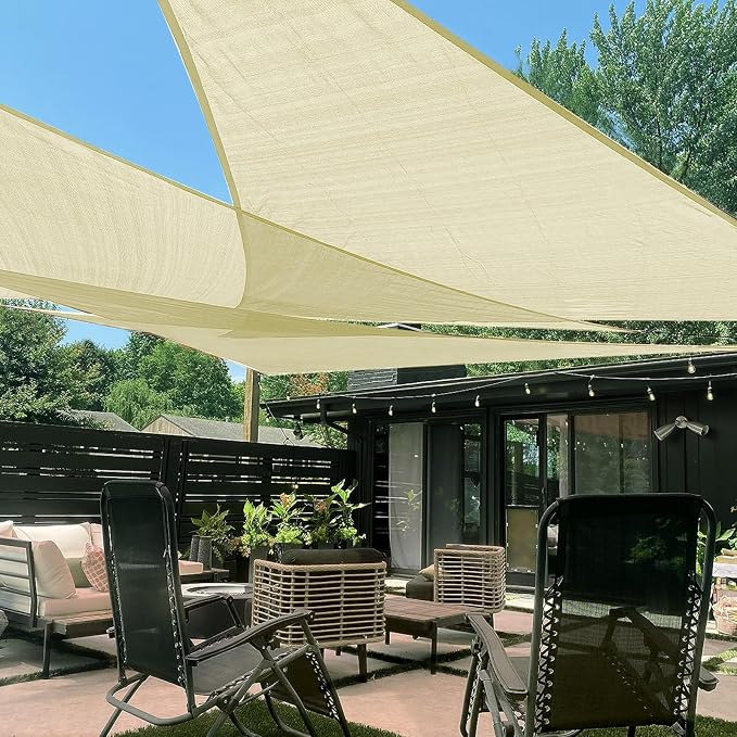 LOVE STORY Custom Size 7' x 7' x 9.9' Sun Shade Sail by LOVESTORY