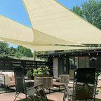 LOVE STORY Custom Size 12' x 18' x 21.6' Sun Shade Sail, Butter Cream | HDPE by LOVESTORY