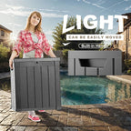 PatioZen 51 Gallon Resin Deck Box, Lockable Patio Outdoor Storage Box - Image 6