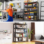 3Pack Garage Shelving, 2500lbs Storage Shelves, Adjustable Heavy Duty Shelving - Image 7