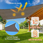 Sun Shade Sail 10'x23' Brown Rectangle Shade Cover Custom Size | 95% UV Block - Image 4