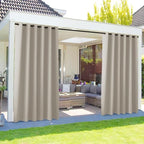 NICETOWN Outdoor Curtain for Patio Waterproof Extra Wide 84 inch, Sun Blocking by NICETOWN
