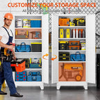 GAIOUS 71''Tall Metal Garage Storage Cabinet, File Cabinet - Image 4