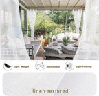 Semi Voile White Sheer Outdoor Curtains - Image 3