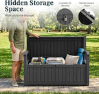 Outdoor Bench, Waterproof Garden Storage Bench, 100 Gallon Deck Box | Lockable - Image 4