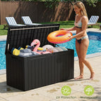 Devoko 100 Gallon Outdoor Storage Box, Waterproof Deck Box Lockable | Weather - Image 7