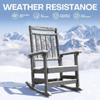 Oversized HDPE Outdoor Rocking Chair, All-Weather Resistant, Extra Large & - Image 3