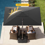 9x12 FT Cantilever Patio Umbrella, Large Rectangular Offset Outdoor Umbrella - Image 5