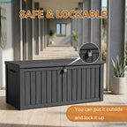 150 Gallon Outdoor Deck Box, Resin Waterproof Storage Box - Image 6