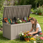 150 Gallon Outdoor Storage Box Resin Deck Box All Weather Waterproof Large - Image 7