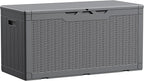 Devoko 100 Gallon Waterproof Resin Deck Box, Large Outdoor Storage Box | Indoor by DEVOKO