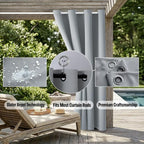 Outdoor Indoor Curtains W52 x L108 - Image 5