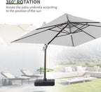 JZAC & QZYD 9x12 FT Cantilever Offset Patio Umbrella - Image 7