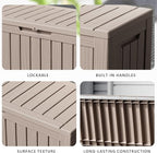 90 Gallon Waterproof Resin Deck Box, UV Resistant Outdoor Storage - Image 5