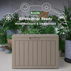 45 Gallon Waterproof Outdoor Storage Box UV Resistant Deck Box | Resin storage - Image 4