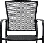 Patio Dining Chairs Set of 6, Metal Mesh Patio Furniture Set - Image 8