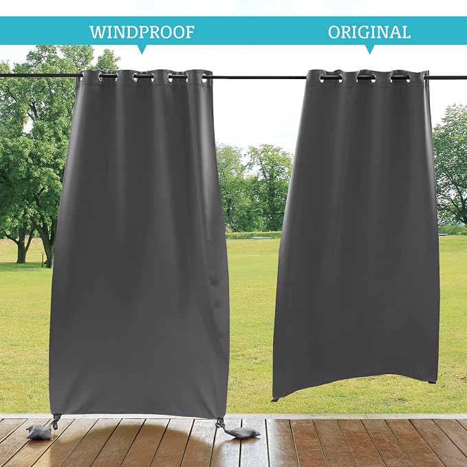RYB HOME Extra Wide Outdoor Curtains - Image 2