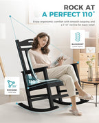 Oversized Outdoor Rocking Chairs Set of 2, 380lbs Heavy-Duty Large Patio Rocker - Image 7