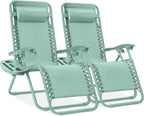 Best Choice Products Set of 2 Adjustable Steel Mesh Zero Gravity Lounge Chair by Unknown