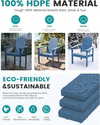 SERWALL HDPE Stackable Adirondack Chairs Set of 2, Space-Saving - Image 4