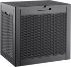 30 Gallon Outdoor Storage Box, Resin Deck Boxes Indoor and outdoor, Waterproof by KAMABOKO