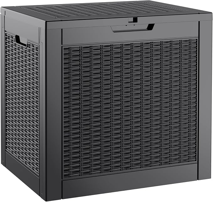 31 Gallon Outdoor Storage Box, Resin Deck Boxes Indoor and outdoor, Waterproof by KAMABOKO