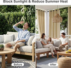 RYB HOME Extra Wide Outdoor Curtains - Image 2