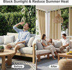 RYB HOME Extra Wide Outdoor Curtains - Image 2