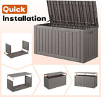 Outdoor Deck Storage Box, Resin Deck Boxes Indoor and outdoor, Waterproof - Image 4
