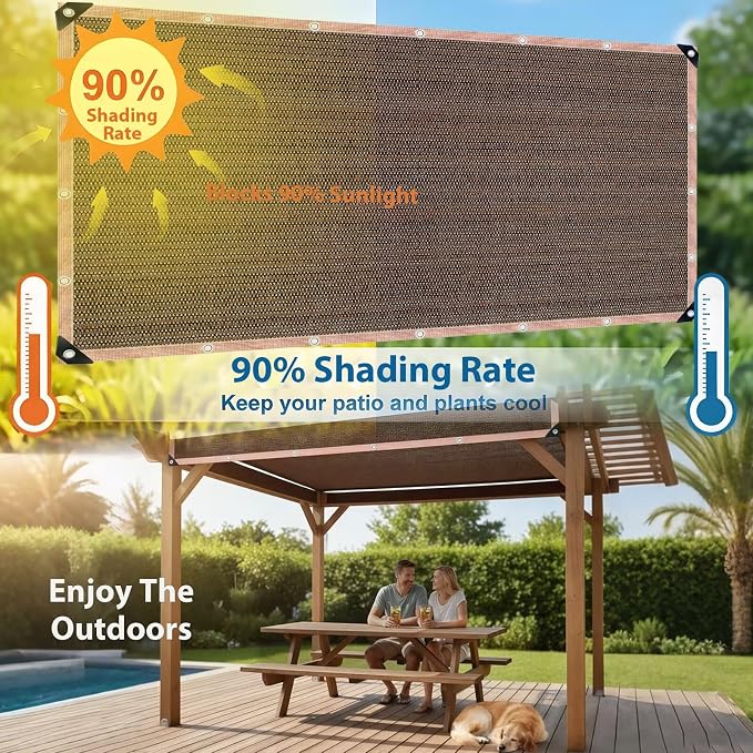 Sun Shade Cloth for Outdoor Patio, Pergola Shade Cover - Image 2