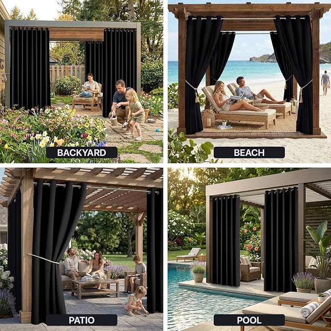 Waterproof Outdoor Curtain W105 x L95 - Image 9