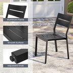 Pellebant Aluminum Stackable Outdoor Patio Dining Chairs Set of 2 | Outdoor - Image 8