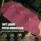15FT Double-Sided Patio Umbrella - Image 5