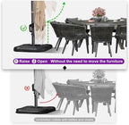 PURPLE LEAF Patio 11.5' x 11.5' Telescopic Umbrella - Image 5