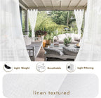 Semi Voile White Sheer Outdoor Curtains - Image 3