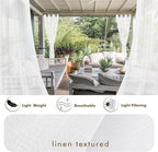 Semi Voile White Sheer Outdoor Curtains - Image 3